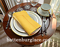 Lemon Chrome colored Hemstitch Diner Napkin. 18x18" - Click Image to Close